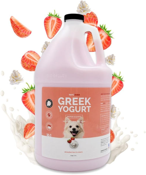 Bark2Basics Strawberries & Creme Greek Yogurt Protein Rich Dog Shampoo, 1 Gallon