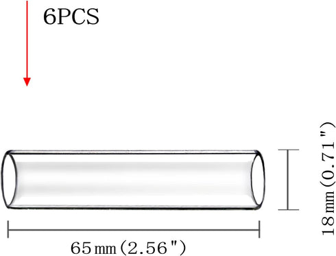 6-Tube Fish Shrimp Feeder Glass Breeding Tube, Aquarium Pipe Shelter Tube for Fish Tank Decorations