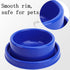 Ants Away Dog Bowl - Round No Spill Eating Feeder for Small Animals in Blue