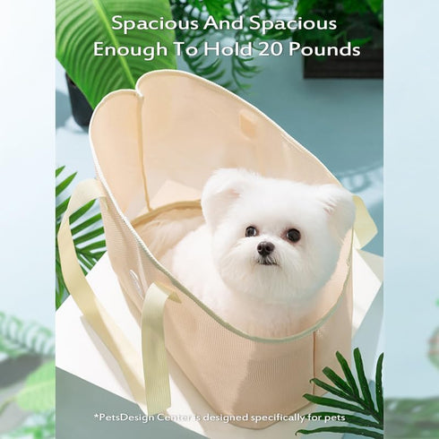 KAMEIOU Breathable Mesh Cat Small Dog Purse Carrier Tote Bag for Small Dogs Pets Outdoor Pet Purse Carriers for Puppy