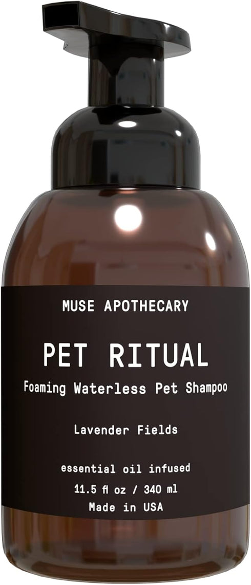 Muse Apothecary Waterless Dog Shampoo Foam, Lavender Fields, 11.5oz for Large Dogs