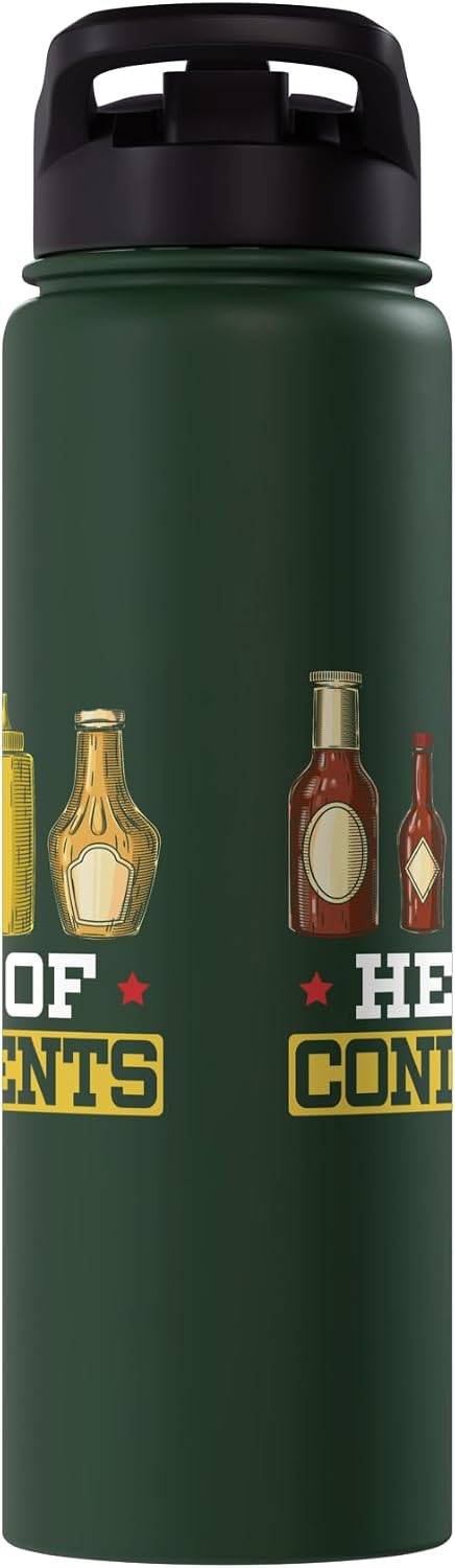 Condiment Ketchup Mayonnaise SteMi Apparel Head Of Condiments Food Lover Mustard Mayonnaise Stainless Steel Insulated