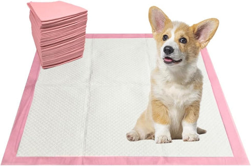 Pink Puppy Pee Pads, 50 Count - 22 x 22 Inch Dog