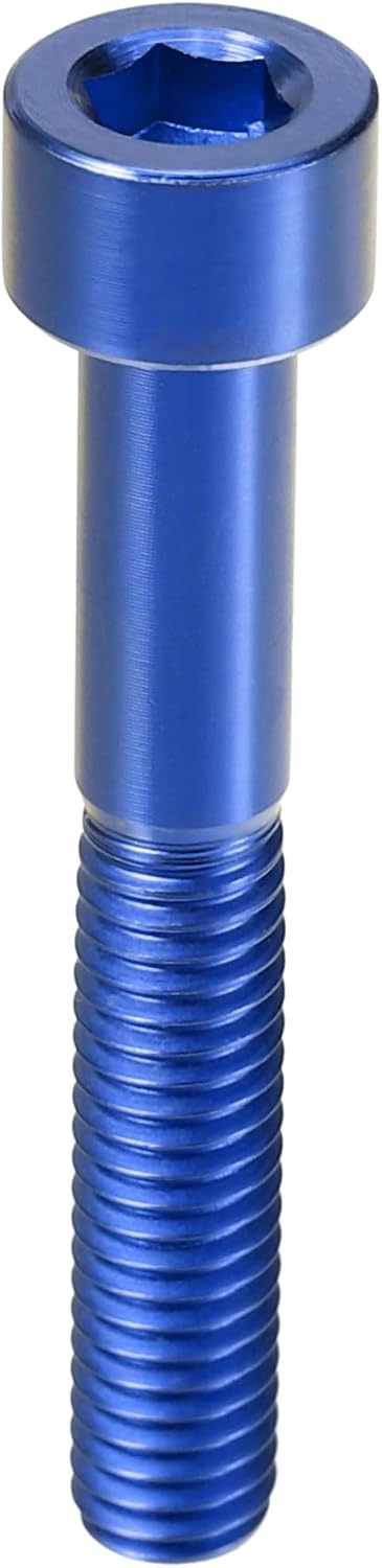 uxcell Blue Universal M6x40 Bike Stem Bolt, Bicycle Headset Stem Bolt Accessory