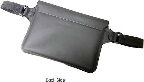 Waterproof Waist Bag with Secret Holder for Phone, Kindle, Wallet, Watch, Passport - Perfect for Beach, Pool (Black)