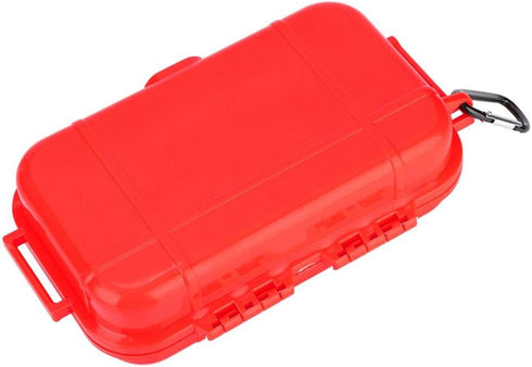Plastic Waterproof Shockproof Box Outdoor Waterproof Airtight Survival Case Storage Case Floating Hard Shell Wet Dry Box Carry Box Container Marine Fishfinder Case 4 Colors(Red) waterproof box sm