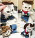 Pet Cowboy Costume Clothing with Hat for Small Dog Cat Halloween Party, Size S