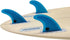 UPSURF M Size Tri Fin Surfboard Fin Set, Fiberglass+Honeycomb (White/Blue/Orange)