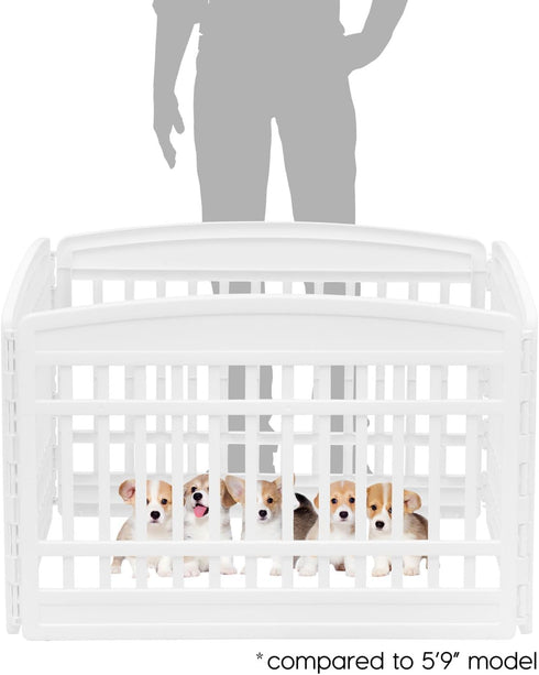 24" 4-Panel 35 35 24, IRIS USA Dog Playpen Puppy Playpen, x x Puppy Fence, Dog Playpen, Dog Play Pen Indoors, Pet
