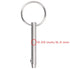 Quick Release Pin Bimini Top Pin, 0.25 Inch Diameter, 3 Inch Total Length, 4 PCS Full 316 Stainless Steel