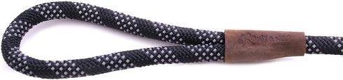 Max and Neo Rope Slip Lead - Reflective 5 Foot Black, We Donate a Leash to a Dog Rescue for Every Leash Sold