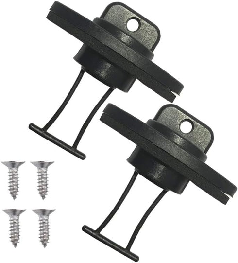 Kayak Drain Plug Kit Hull Coarse Thread Bung for Canoe Boat with Screws Replacement Hardware Accessories 2 PCs