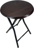 MOON FLOWER Portable Folding Chair with Wooden Seat | Ideal for Picnics, Camping Trips, or Outdoor Events, Brown - No