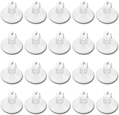 20pcs Clear Aquarium Suction Cups, Airline Tube Clips Holders for Fish Tank Tubing