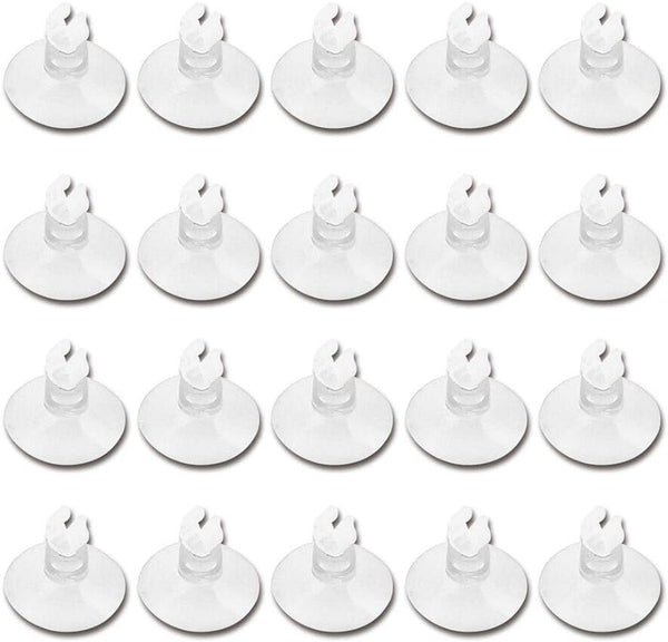 20pcs Clear Aquarium Suction Cups, Airline Tube Clips Holders for Fish Tank Tubing