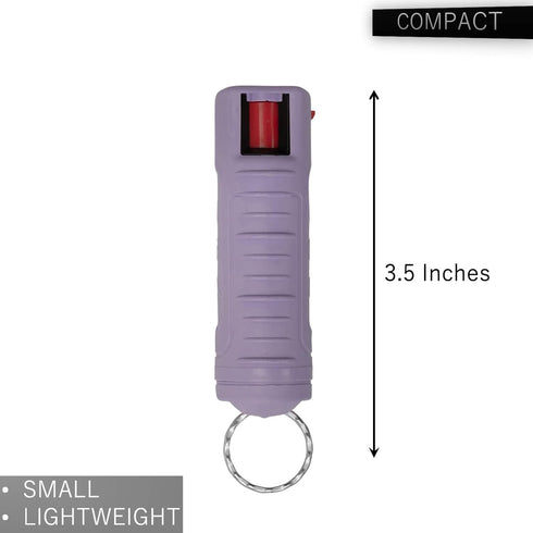 Police Magnum Keychain Pepper Spray - 1 Pack Tactical OC with Dye, Maximum Strength, Small Case Safety Key Chain for
