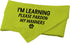 1 Piece Dog Bandana, "I'm Learning Please Pardon My Manners" Scarf for Rescue Dogs, Give Space Design