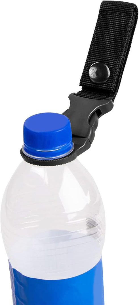 IronSeals Nylon Tactical Gear Clip - Carabiner Water Bottle Buckle Hook Holder for Hiking, Camping