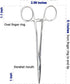 2pcs Set Pets Ears/Nose Hair Puller - Straight & Curved Full Serrated Stainless Steel Hemostat Locking Forceps