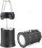 LED Camping Lantern, Solar and Rechargeable, Portable Light for Daily, Camp, Hiking, Emergency, Black