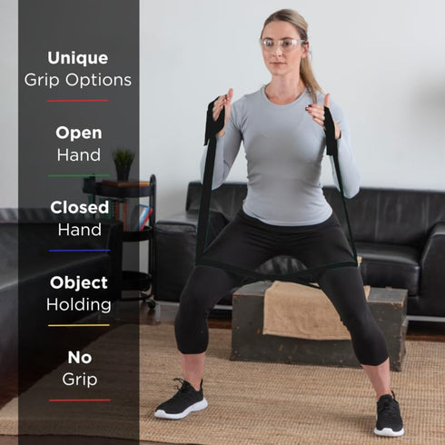 THERABAND CLX Resistance Band with Loops, Fitness Band for Home Exercise and Workouts, 5 Foot Band, Black, Special Heavy