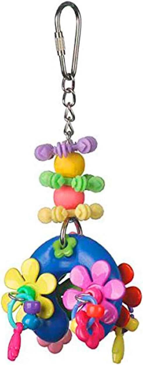 Super Bird Creations SB1085 Flower Power Bird Toy - Ideal for Small/Medium Birds, 7" x 2.5" x 2"