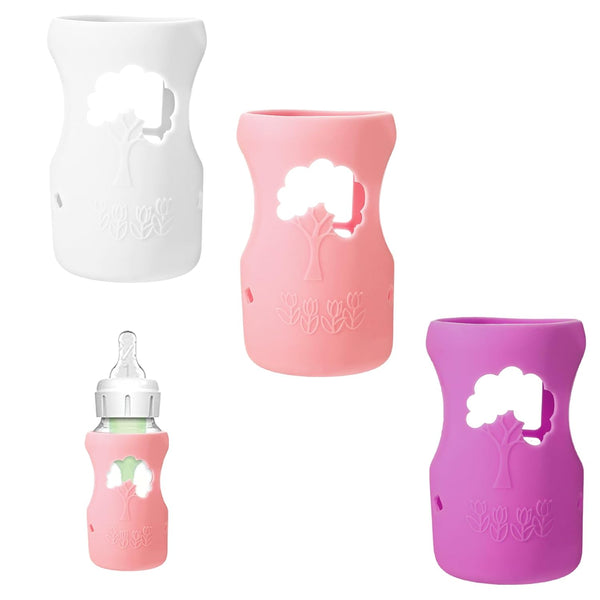 NYTGAH 3 Pack Silicone Sleeve for Dr. Brown Wide-Neck Bottle 9 oz, Anti