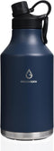 Insulated Water Bottle with Straw Lid, 64 Oz Double Wall Stainless Steel for Hot and Cold Beverages