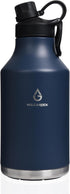 Insulated Water Bottle with Straw Lid, 64 Oz Double Wall Stainless Steel for Hot and Cold Beverages