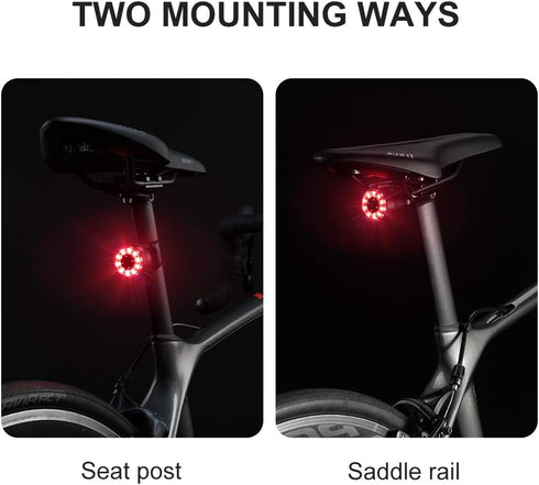 ROCKBROS Rechargeable Bike Tail Light, Waterproof Rear Light for Biking