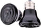 50w Reptile Heat Lamp Bulb 2 Pack, Infrared 50 Watt Ceramic Heat Emitter for Brooder Coop, No Light (Black)