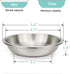Stainless Steel Cat Bowls - Whisker Fatigue Relief Cat Food Dish, Metal Shallow Wide Plate for Pets
