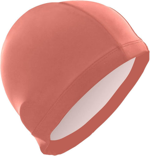 Cyan Swim Cap for Men,Fabric Swimming Cap,Elastic Men's Swimming Hat