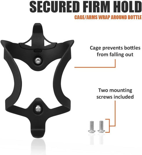 Ibera Bike Water Bottle Holder, Lightweight Aluminum Cage, Quick Access for Standard & Oversized Bottles