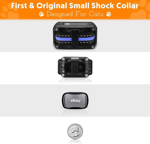 eXuby Cat Training Collar w/Remote - Small & Gentle - 3 Correction Modes, 9 Intensity Levels, Water Resistant