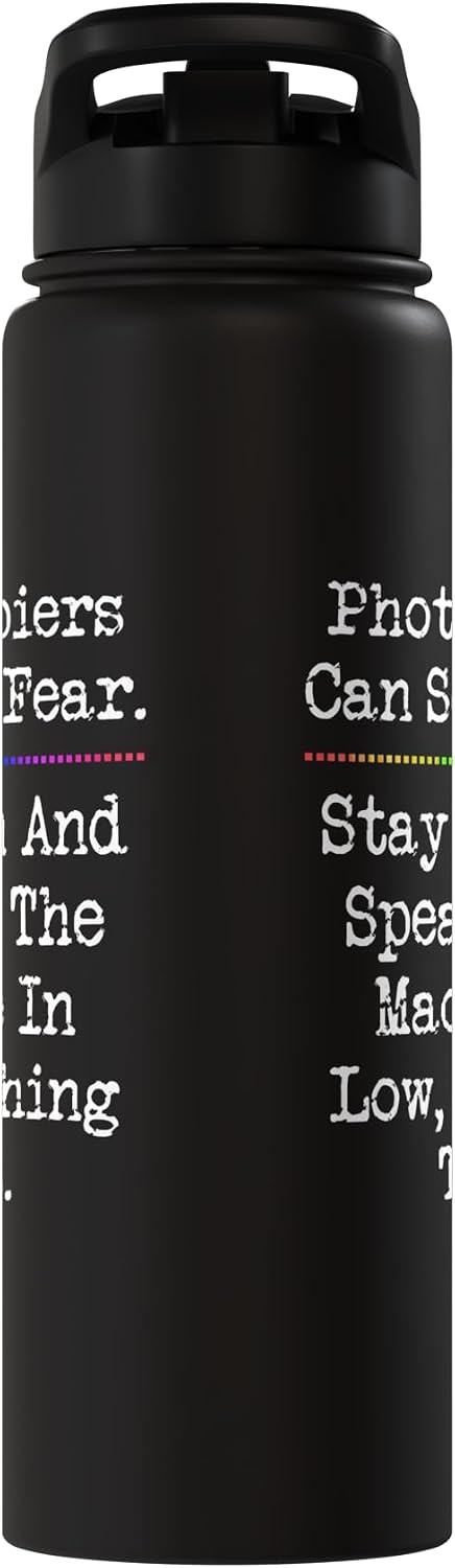 Funny Office Joke Photo Copiers Can Sense Fear Receptionist Secretary Teacher Stainless Steel Insulated Water Bottle