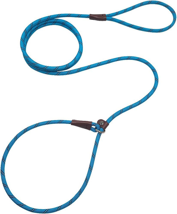 7Ft Slip Lead Dog Leash for Small Dogs, Lightweight Nylon Rope Leash, No Pull Small Puppy Training Leash, Blue