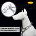 Chrome Plated Prong Dog Collar,no Pull Dog Prong Collar with Spikes,Choke Collar for Dogs Pinch Training Collar (3.5 * 24in)