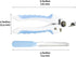 SunGrow Dog Nail Clipper and File Set - Razor Sharp Blade with Safety Switch, Blue and White, 1 Set