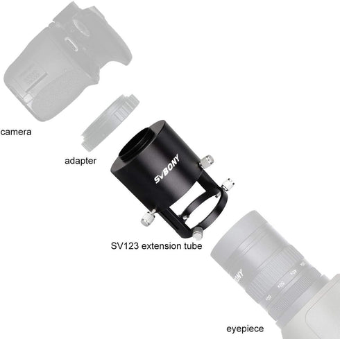 SVBONY SV123 Spotting Scope Adapter for Camera, Fits SV46 Spotting Scope and Eyepiece Outer Diameter 49mm to 58mm