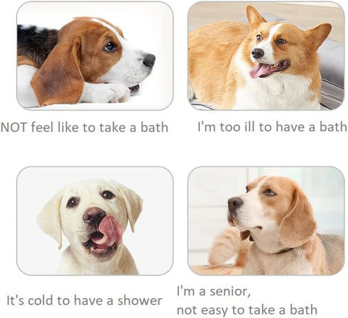 Winter Nessity for Senior Dogs,10pcs Free Rinse Dog Wipes,Scrubbing Mitten for Cats and Dogs, Grooming Gloves and Pet Wipes with Lotion Formula, Deal with The Stinky Dogs and Wipes Cleaning Cat Fur