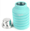 que Bottle Collapsible Water Bottle for Travel and Outdoor, Food-Grade Silicone, 20oz (Misty Mint)