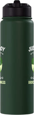 Just A Boy Who Loves Broccoli And Fitness Fitness Fanatic Stainless Steel Insulated Water Bottle with Broccoli Design