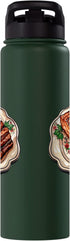 Pork Belly Cut Of Pork Bacon Meat Designs Pork Belly On A Decorative Plate Stainless Steel Insulated Water Bottle