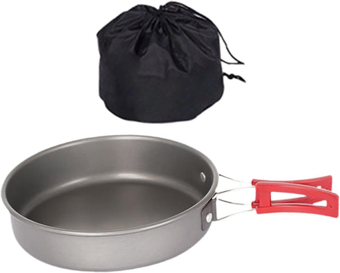 Menolana Backpacking 15.3 cmx3.5 cm Frying Pan Nonstick Saucepan Lightweight Flat Bottomed Cookware Cooking Skillet