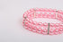 2 Rows Pearls Pet Dog Necklace Collar - Bling Accessories for Puppy Jewelry, Handmade Adjustable (Pink, Extra Small)
