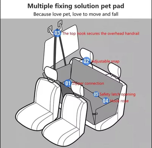Generic 600D Hammock, Dog Car Seat Cover for Back Seat, Waterproof Heavy Duty Nonslip Pet Seat Protector for Cars, SUVs