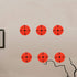 Hybsk Target Pasters, 3 Inch Round Adhesive Shooting Targets, Fluorescent Red and Black