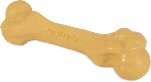 Pet Qwerks Zombie BarkBone - 9.5" Nylon Dog Bone for Moderate Chewers, Cheddar Cheese Flavor