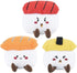 HugSmart Pet Foodie Japan Sushi, 3 Pack Squeaky Soft Plush Dog Toys for Small Dogs, Puppy Toys for Teething